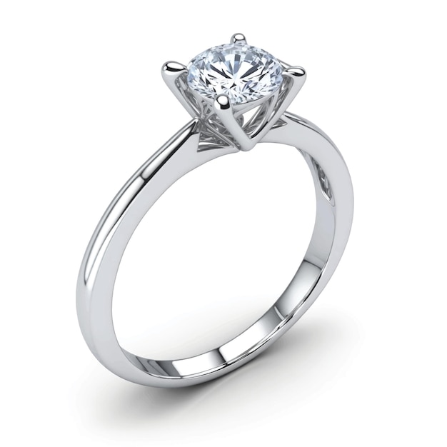 Ring mit diamantweißem Hintergrund