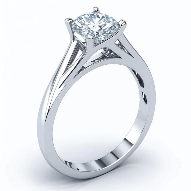 Ring mit diamantweißem Hintergrund