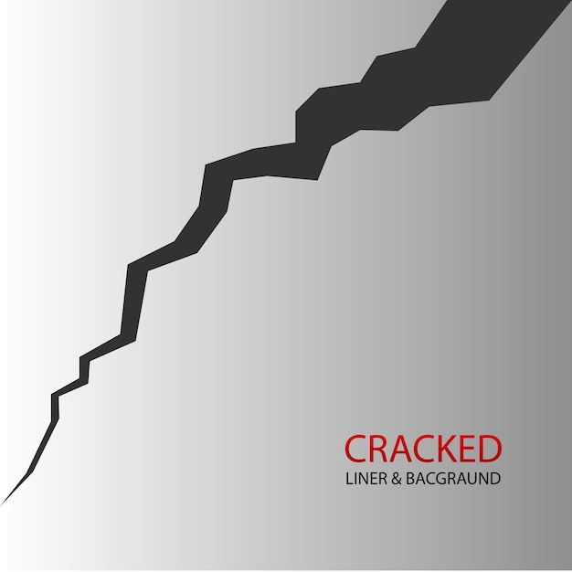 Vektor rissiger boden realistische rissstruktur rissriss auf geteiltem gelände nach erdbebenriss