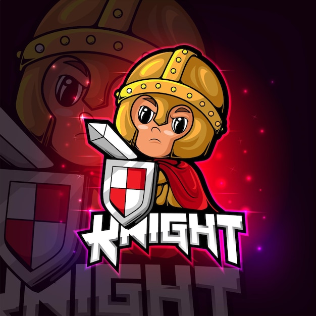 Ritter Maskottchen Esport Logo Design