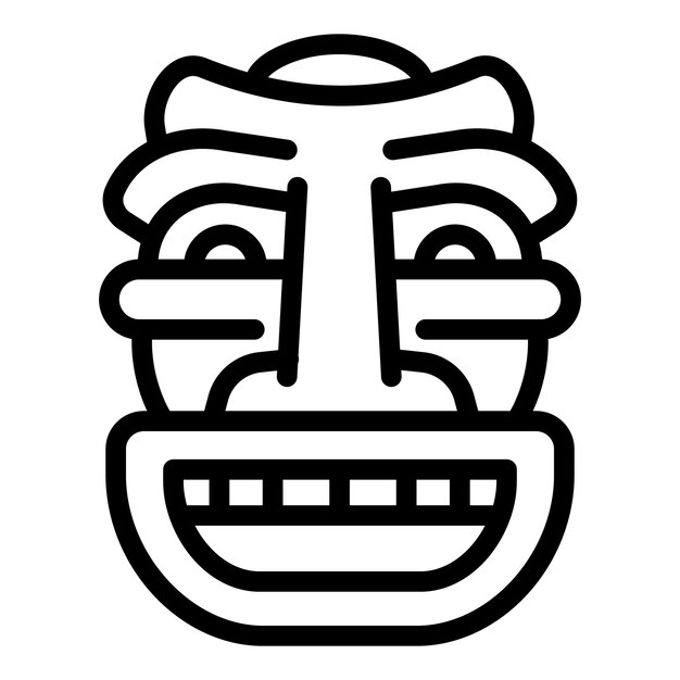 Ritual-Idol-Symbol Umriss-Vektor-Ikon für Webdesign, isoliert auf weißem Hintergrund