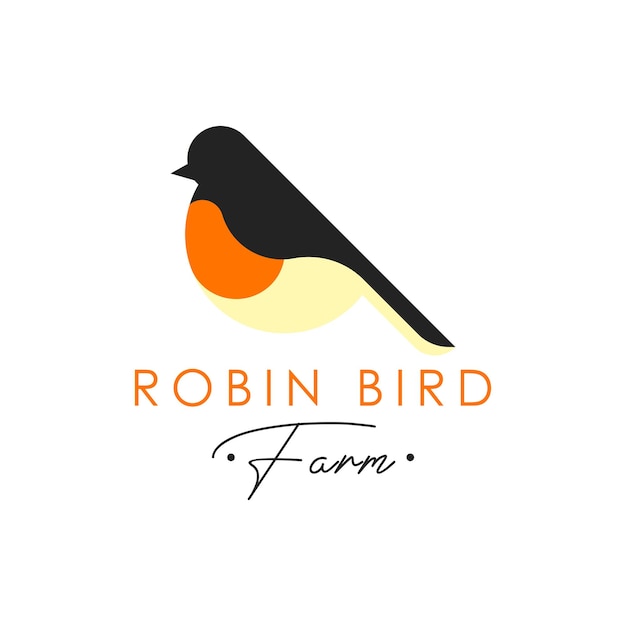 Vektor robbin-vogel-logo-design-konzept-vektor