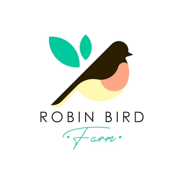 Robbin-vogel-logo-design-konzept-vektor