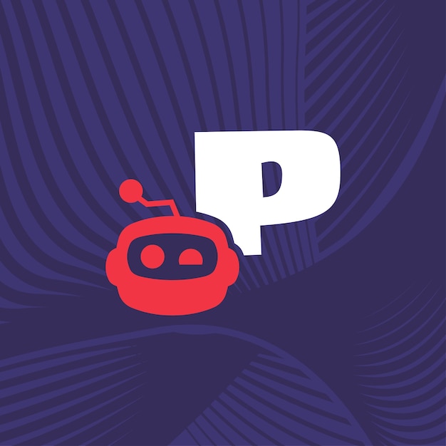 Roboter-alphabet p-logo