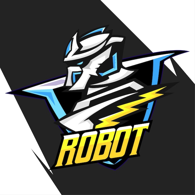 Roboter-esport-maskottchen-logo-vektor