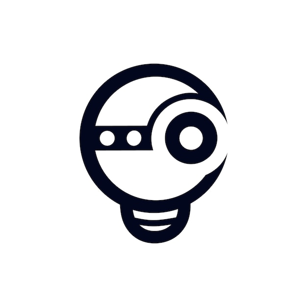 Vektor roboter-lampen-logo-design