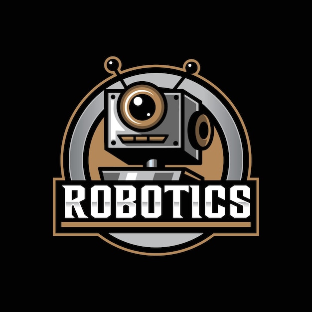 Roboter-maskottchen-logo