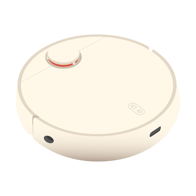 Roboter-Staubsauger im flachen Design drahtlose intelligente Reinigungsanlage Vektor-Illustration isoliert
