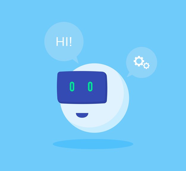 Roboter-Symbol. Chat-Bot-Zeichen für Support-Service.