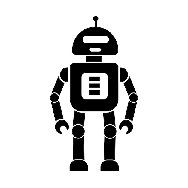 Roboter-Symbol-Logo-Vektor-Design-Vorlage