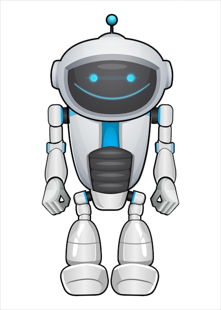 Roboter-Vektor-Symbol 14 Kontur