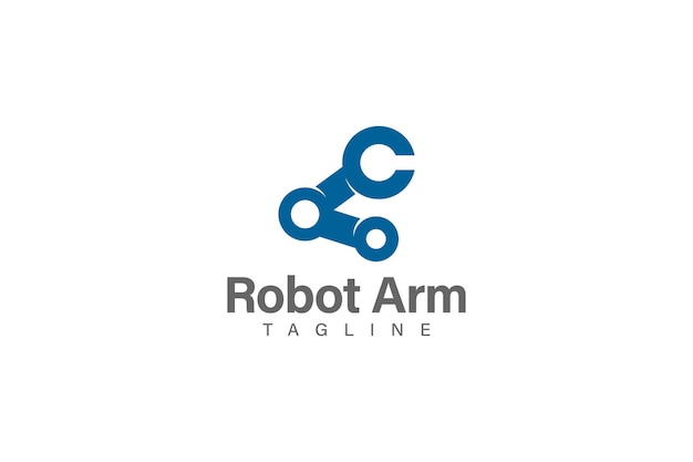 Roboterarm-logo-designvektor