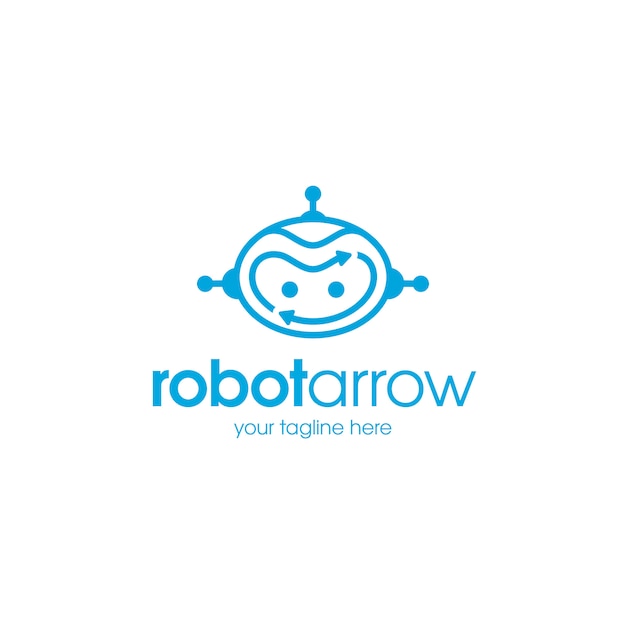 Roboterpfeile logo vorlage