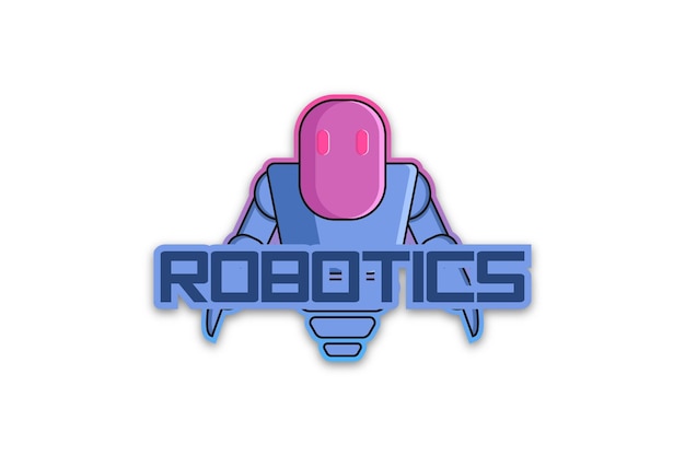 Robotik-Symbol mit einem Vektorroboter