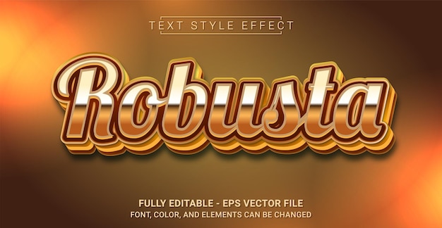 Robusta-Textstileffekt Bearbeitbare grafische Textvorlage