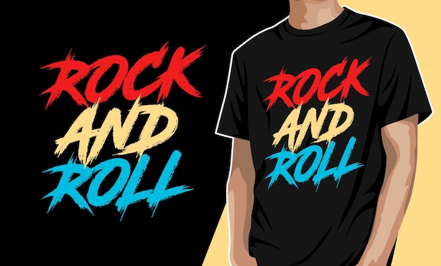 Rock and roll t-shirt design