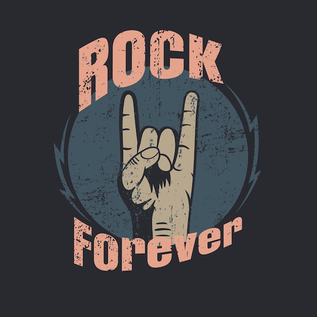Vektor rock für immer