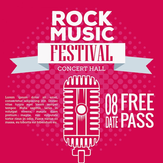 Rock musica festival flyer