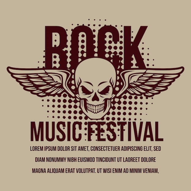 Rock-musik-festival-poster und banner-design-vorlage