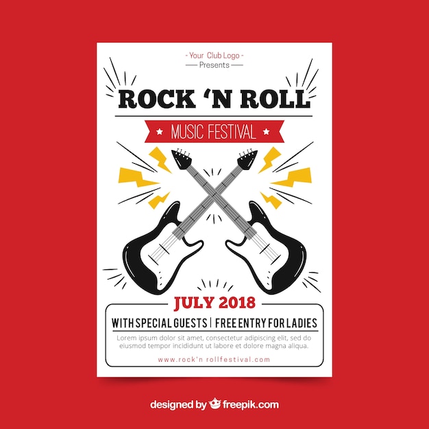 Rock-n-roll-musikfestivalplakat