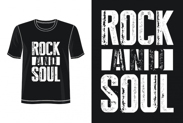 Rock'n'roll-typografie für print-t-shirt
