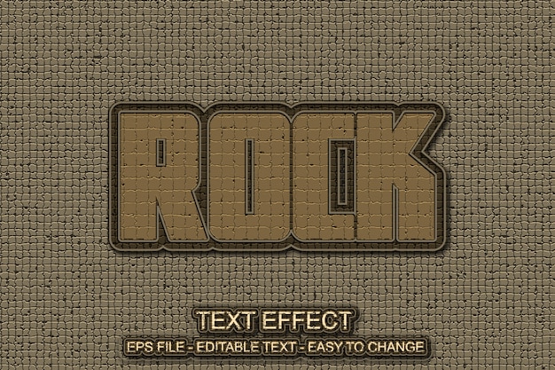 Rock Textur Text Effekt Stil