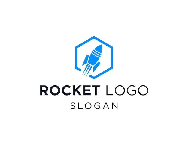 Rocket-Logo-Design erstellt mit der Corel Draw 2018-Anwendung mit weißem Hintergrund