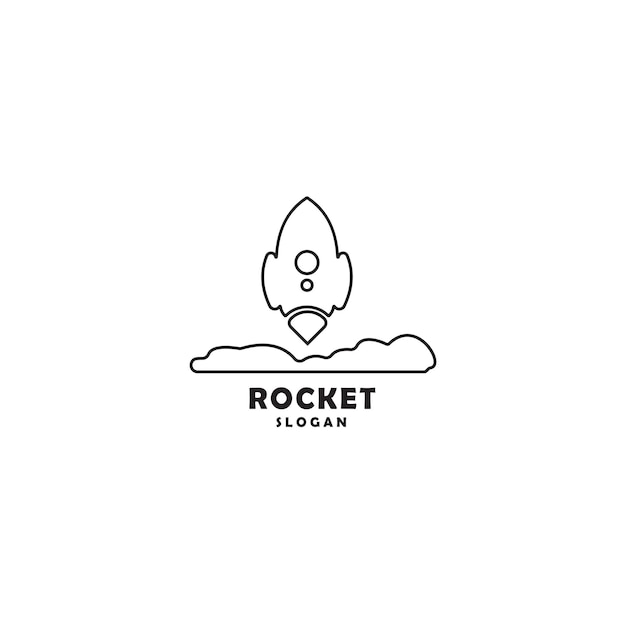 Rocket-Logo-Icon-Design-Vorlage Luxus-Premium-Vektor