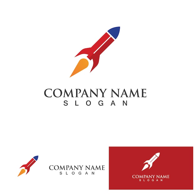 Rocket-logo-icons gesetzt free vector