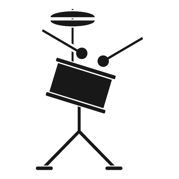 Rocktrommel-symbol einfache illustration von rocktrommeln vektor-symbon für webdesign isoliert auf weißem hintergrund
