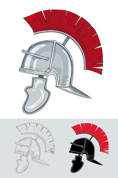 Römische legionärshelm-vektorillustration