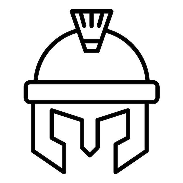 Römischer helm-vektor-illustrationsstil