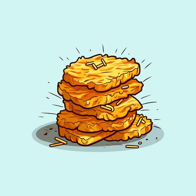 Vektor rösti-clipart-illustration für menü-poster-web