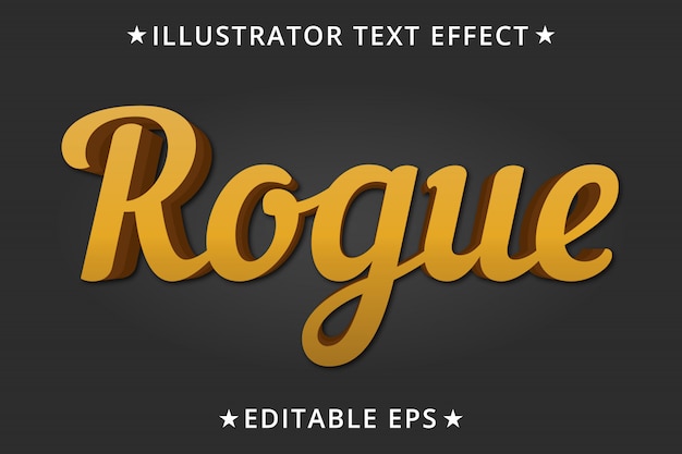 Rogue editable text style-effekt