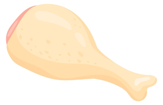 Vektor rohe hühnerkeule ungekochtes frisches vogelfleisch