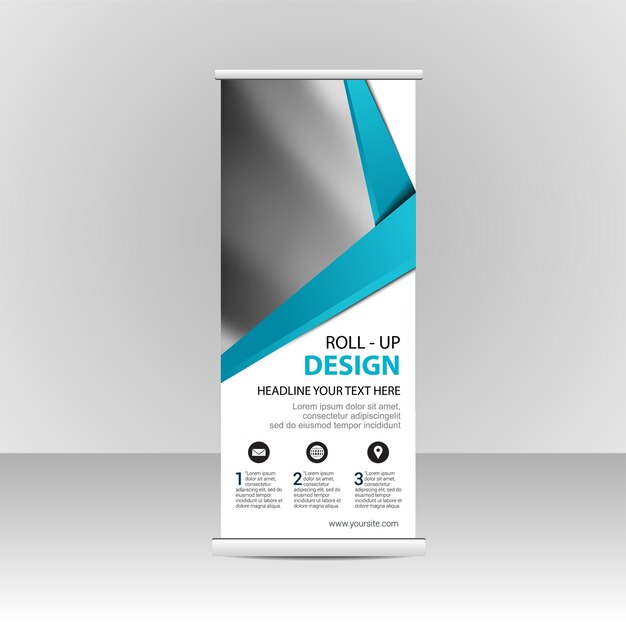 Vektor roll-up banner stand template design