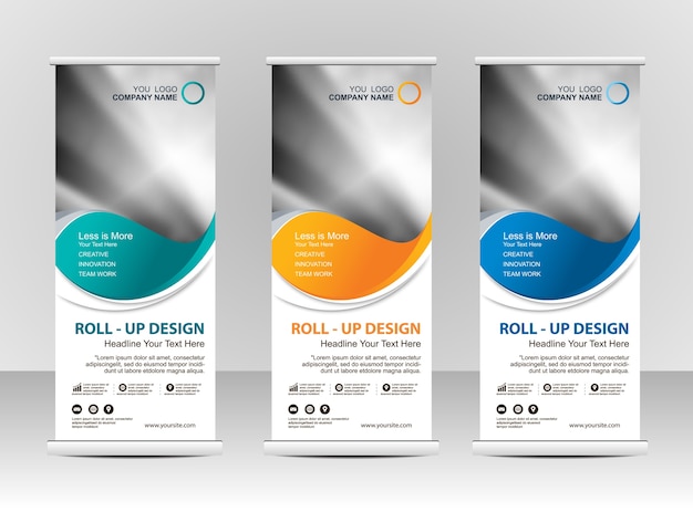 Roll-up banner stand template design