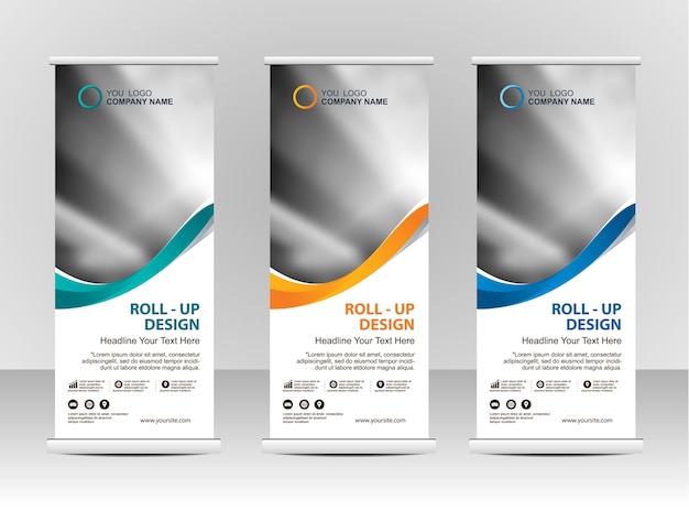 Roll-up banner stand template design