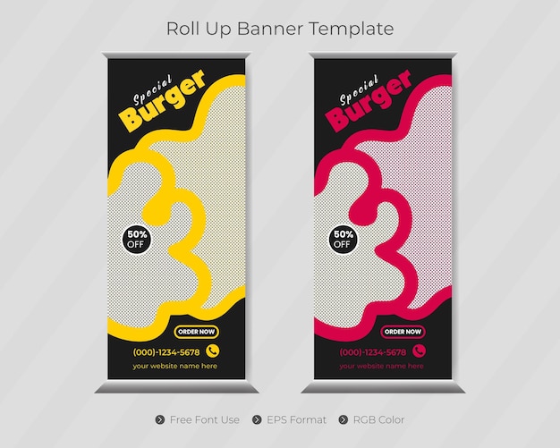 Vektor roll-up banner template design