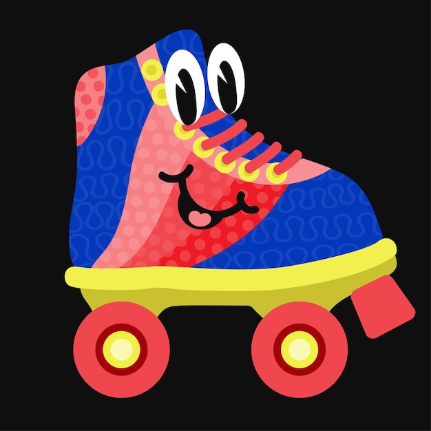 Roller-Charakter-bunte Illustration