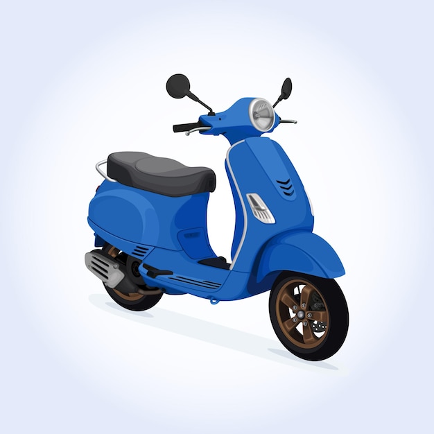 Roller Matic LX blaue Motorrad-Vektor-Illustration