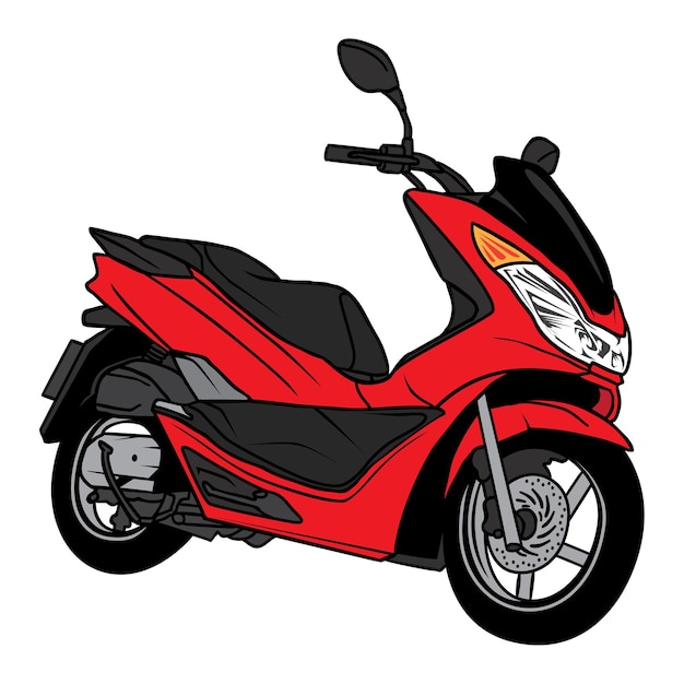 Vektor roller motorrad cartoon