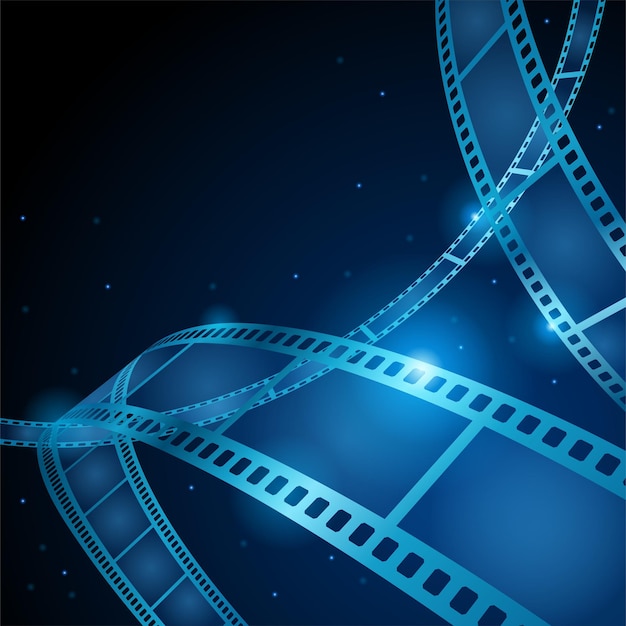 Rollfilm auf glänzender Hintergrundvektorillustration