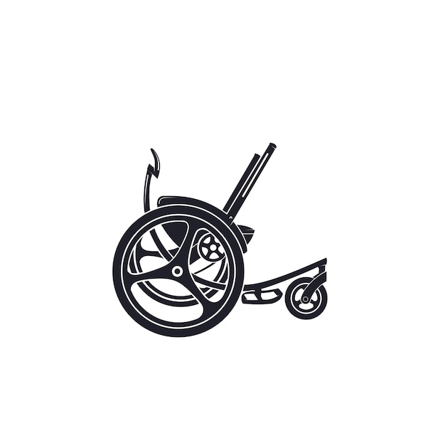 Rollstuhl-Logo-Design-Silhouette
