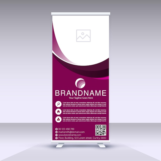 Vektor rollup-banner oder x-banner-designvorlage,