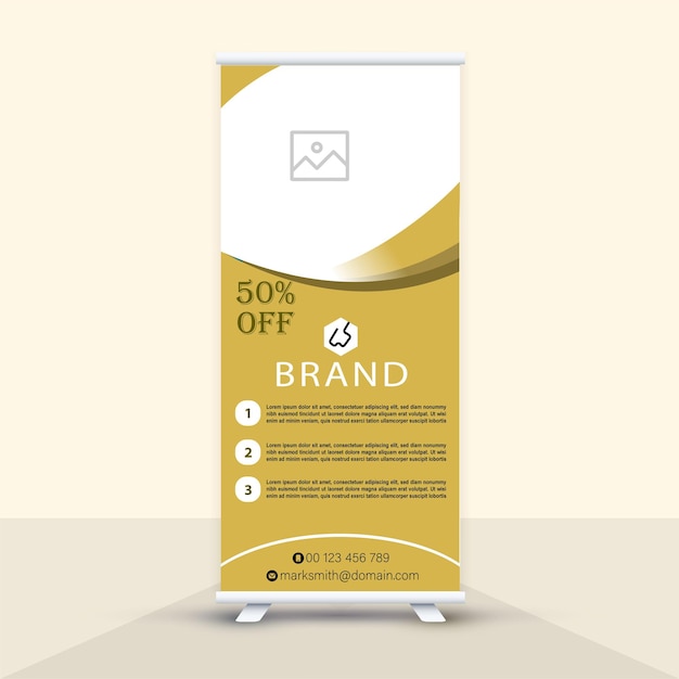 Vektor rollup-banner oder x-banner-designvorlage,