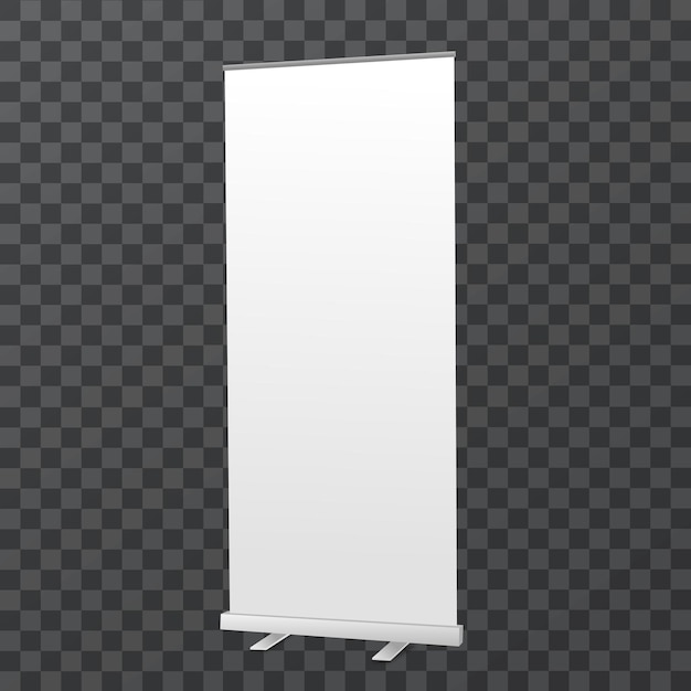 Rollup-Banner ohne Weißwolken-Design für Flyer- und Banner-Design-Mockup