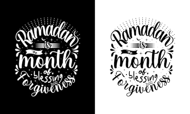 Romadan Typografie-Schriftzug-T-Shirt-Design