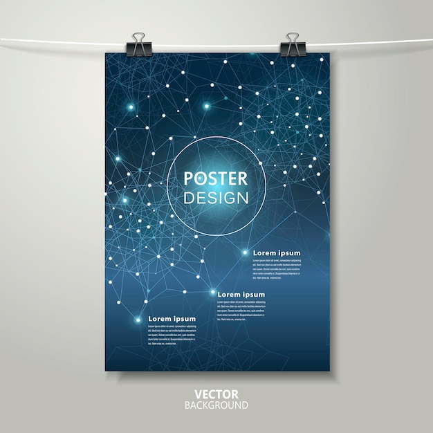 Vektor romantisches poster-template-design