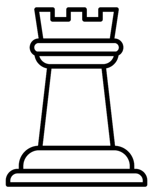 Rook-liniensymbol symbol für schachturmfiguren